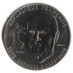 1 franc Jacques Rueff Essai nickel