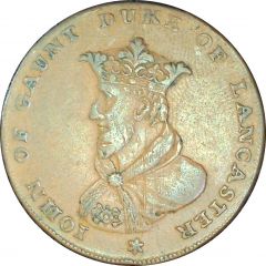 1/2 Penny Lancashire - Lancaster / John of Gaunt