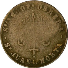 1 Peseta - Sociedad Cooperativa Obrera