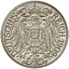 25 Pfennig - Wilhelm II Pattern