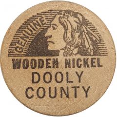 Wooden Nickel - Dooly County Sesquicentennial Dooly County, Georgia