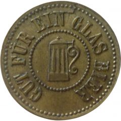 1 Glas Bier Countermarked `H.S.`