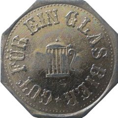 1 Glas Bier Countermarked `M.W.`