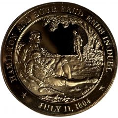 Medal - History of the United States Hamilton and Burr Feud Ends in Duel