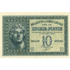 10 Drachmai Italian occupation