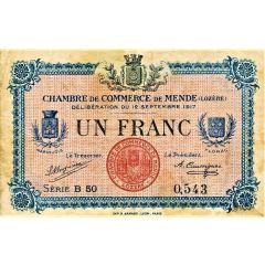 1 Franc - Chambre de Commerce de Mende 48