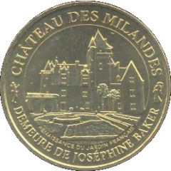 Monnaie de Paris Tourist Token - Château des Milandes Demeure de Joséphine Baker - Le château