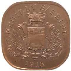 20 Centimes - Solidarité Commerciale et Industrielle - Neuilly sur Seine [92] Copper