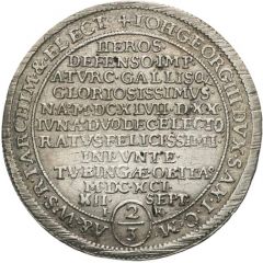 ⅔ Thaler - John George III Death