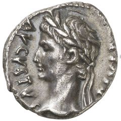 Denarius - Augustus IMP XII ACT, Apollo
