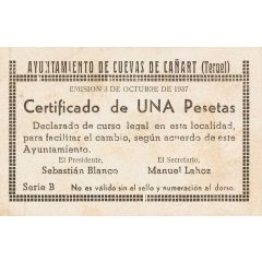 1 Peseta Cuevas de Cañart