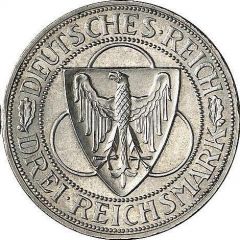 3 Reichsmark Liberation of Rhineland - Pattern