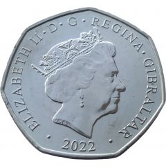 50 Pence - Elizabeth II Posthumous, Christmas Colorized