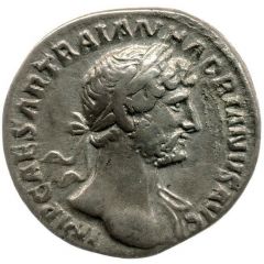 Denarius - Hadrian P M TR P COS III AET AVG, Aeternitas
