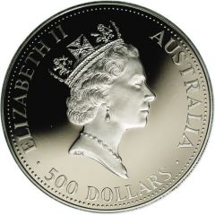 500 Dollars - Elizabeth II 3rd Portrait - Koala - Platinum