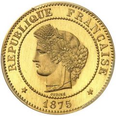 5 Centimes Epreuve en or de Oudiné