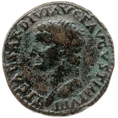 As - Tiberius IMP D CAES DIVI VESP F AVG REST