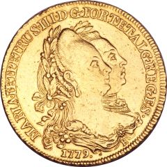 Peça - Maria I and Pedro III Lisboa, Bahia and Rio mints