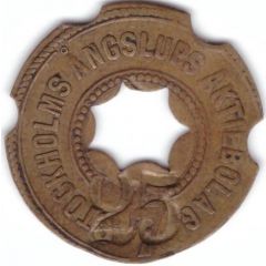25 Öre - Stockholms Ångslups Aktiebolag S.V.OL.Morell and Co