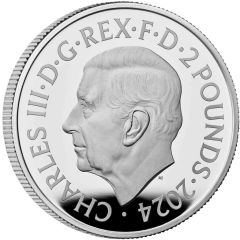 2 Pounds - Charles III Britannia & Liberty; Silver Proof