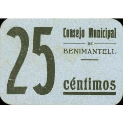 25 Céntimos Benimantell