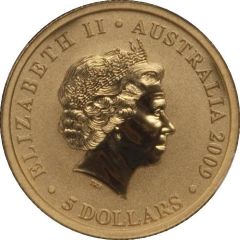 5 Dollars - Elizabeth II 4th Portrait - Kangaroo - Gold Bullion Coin