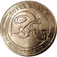 Token - Budweiser NFL Super Bud Super bowl I - Green Bay Packers vs Kansas City Chiefs - 1967
