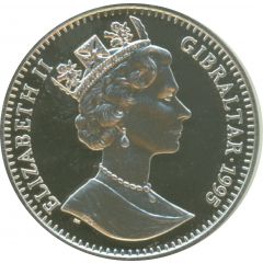 21 ECUs - Elizabeth II Europa with shield of Austria, Sweden and Finland