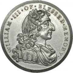 Medalet - George III Glorious Revolution, white metal