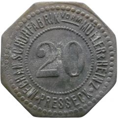 20 Pfennig - Presseck Mechan. Schuhfabrik Vorm. Müller and Heinz