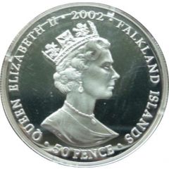 50 Pence - Elizabeth II Tree House, silver, colored