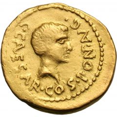 Aureus - Octavius C•CAESAR•COS•PONT•AVG / C•CAESAR•DICT•PERP•PONT•MAX