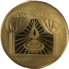 Holiday Greeting Card Medal - Happy Hanukkah