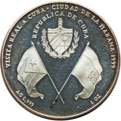 10 Pesos Spanish Royal Visit, Obverse Trial