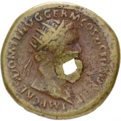 Dupondius - Domitian FORTVNAE AVGVSTI S C, Fortuna
