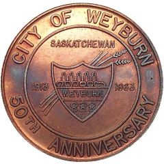 Medal - 50th Anniversary of Weyburn Saskatchewan