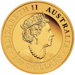 100 Dollars - Elizabeth II 6th Portrait - Australian Wedge-Tailed Eagle - Gold Bullion Coin