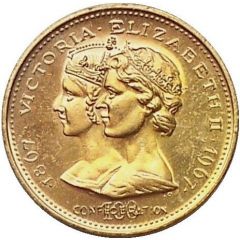 Medal - Confederation Centennial Victoria and Elizabeth II