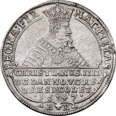 1 Speciedaler - Christian IV Bust type IIb