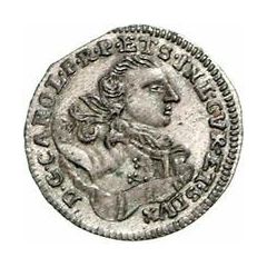 1 Grossus - Carl of Saxony Mitau, curved shields without wreath