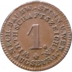 1 Pfennig Augsburg - Mech. Baumwoll=Spinn.U.Web