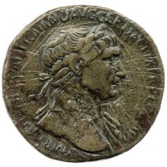 Sestertius - Trajan S P Q R OPTIMO PRINCIPI S C, Victory
