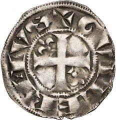 Denier - William I of Chauvigny lily