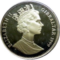 1 Crown - Elizabeth II 1936 Family Portrait, Gold plated Silver