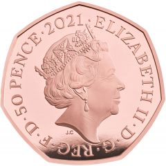 50 Pence - Elizabeth II Plesiosaurus, Gold Proof