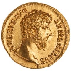 Aureus - Lucius Verus TR P IIII IMP II COS II, Victory