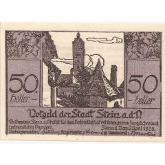 50 Heller Stein an der Donau