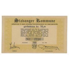 10 Kroner Stavanger Municipality
