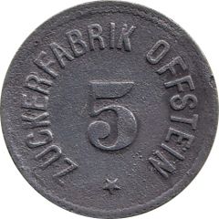 5 Pfennig - Offstein Zuckerfabrik