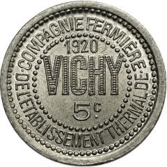 5 centimes - Compagnie fermière de l`établissement Thermal - Vichy [03]